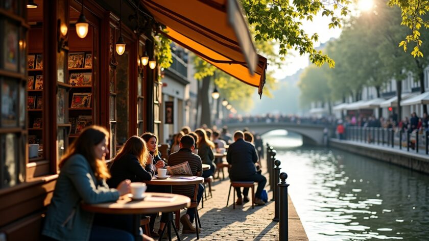 Explorez l'univers unique de Bonjour Jacob au Canal Saint-Martin : café, magazine, vinyles et bien plus encore